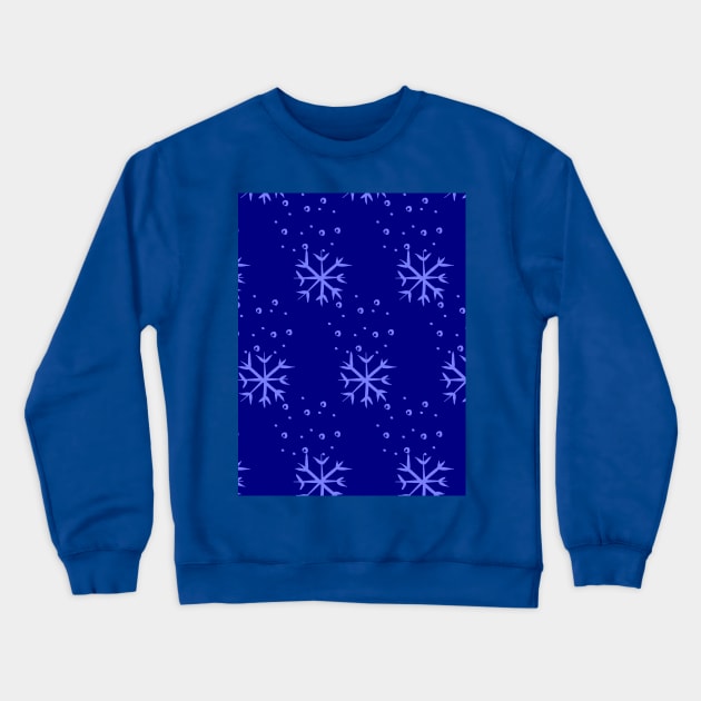 Blue snowflakes. Christmas winter Crewneck Sweatshirt by grafinya